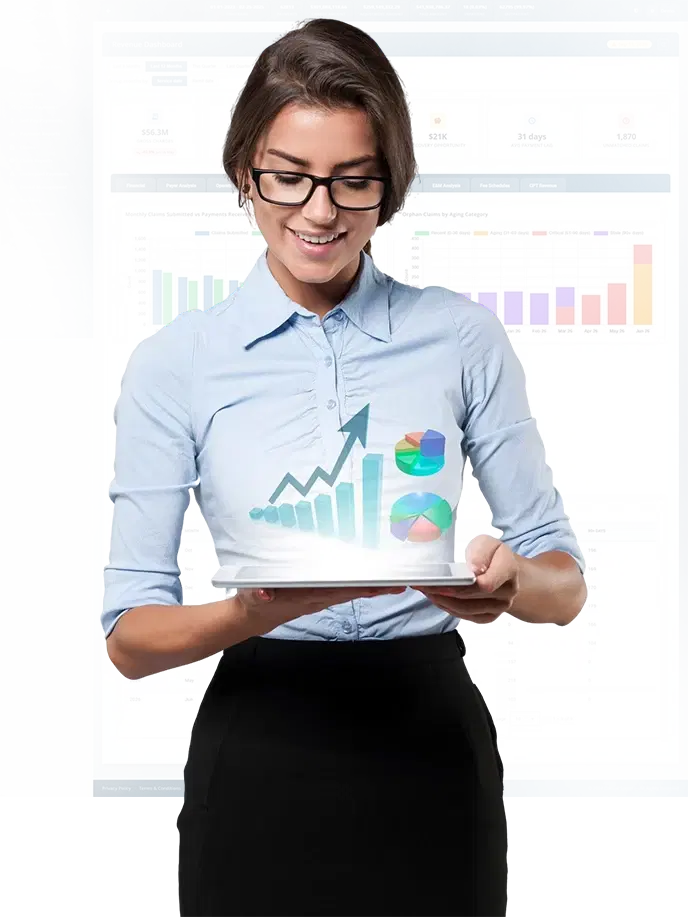 Clinical Speed analyst reviewing recovery analytics on a tablet